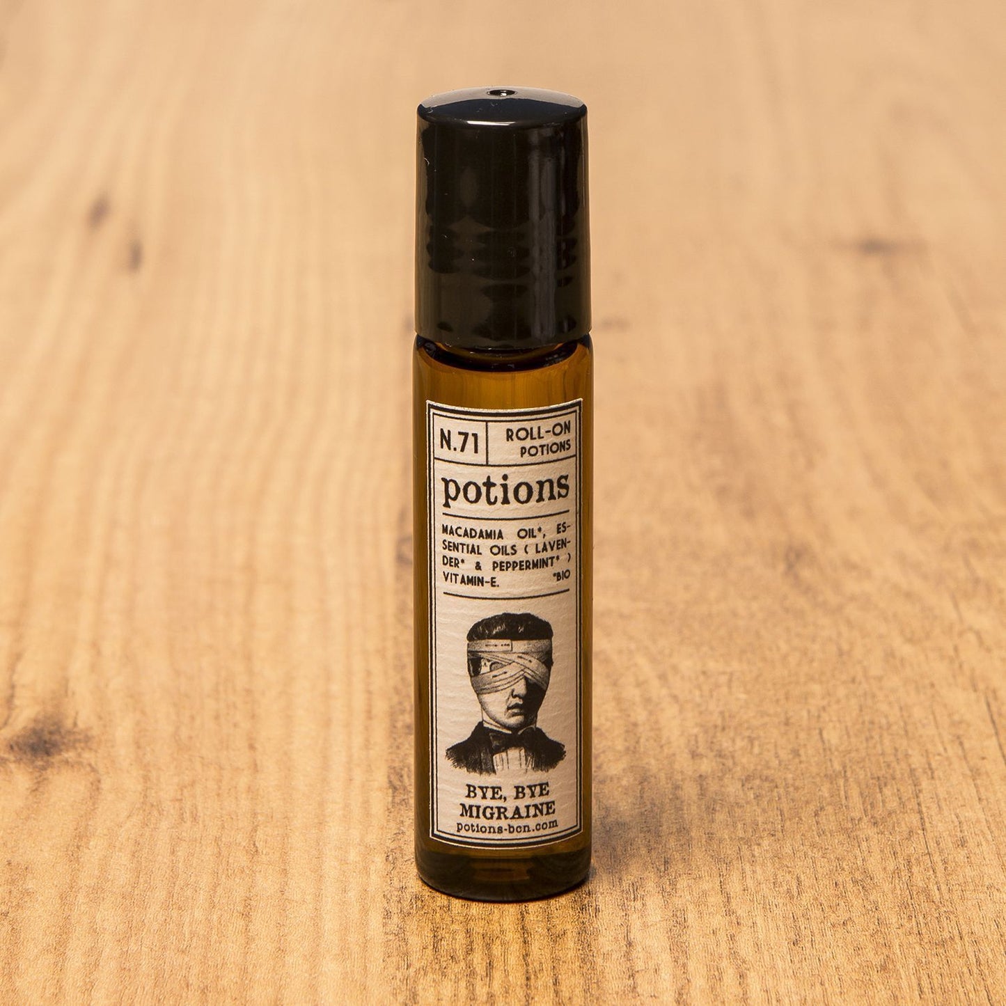 Roll on Bye Bye Migraine de Potions BCN para aliviar migrañas de forma natural