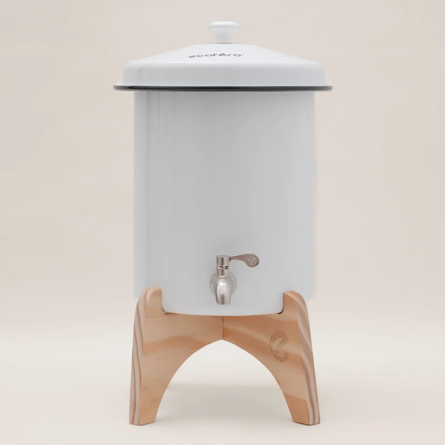 Base de madera para Ecofiltro, soporte natural para filtros de 5L y 20L.