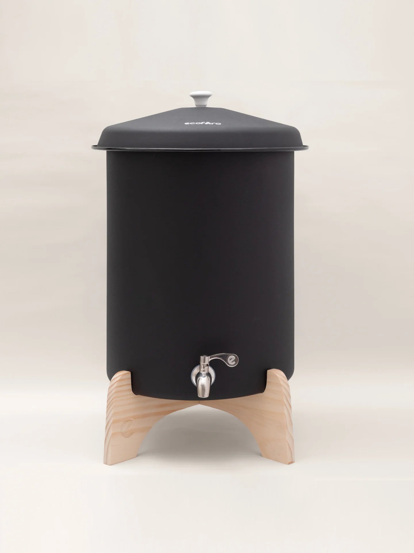 Base de madera para Ecofiltro, soporte natural para filtros de 5L y 20L.