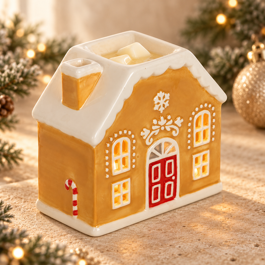 Quemador de wax melts · Casita de jengibre
