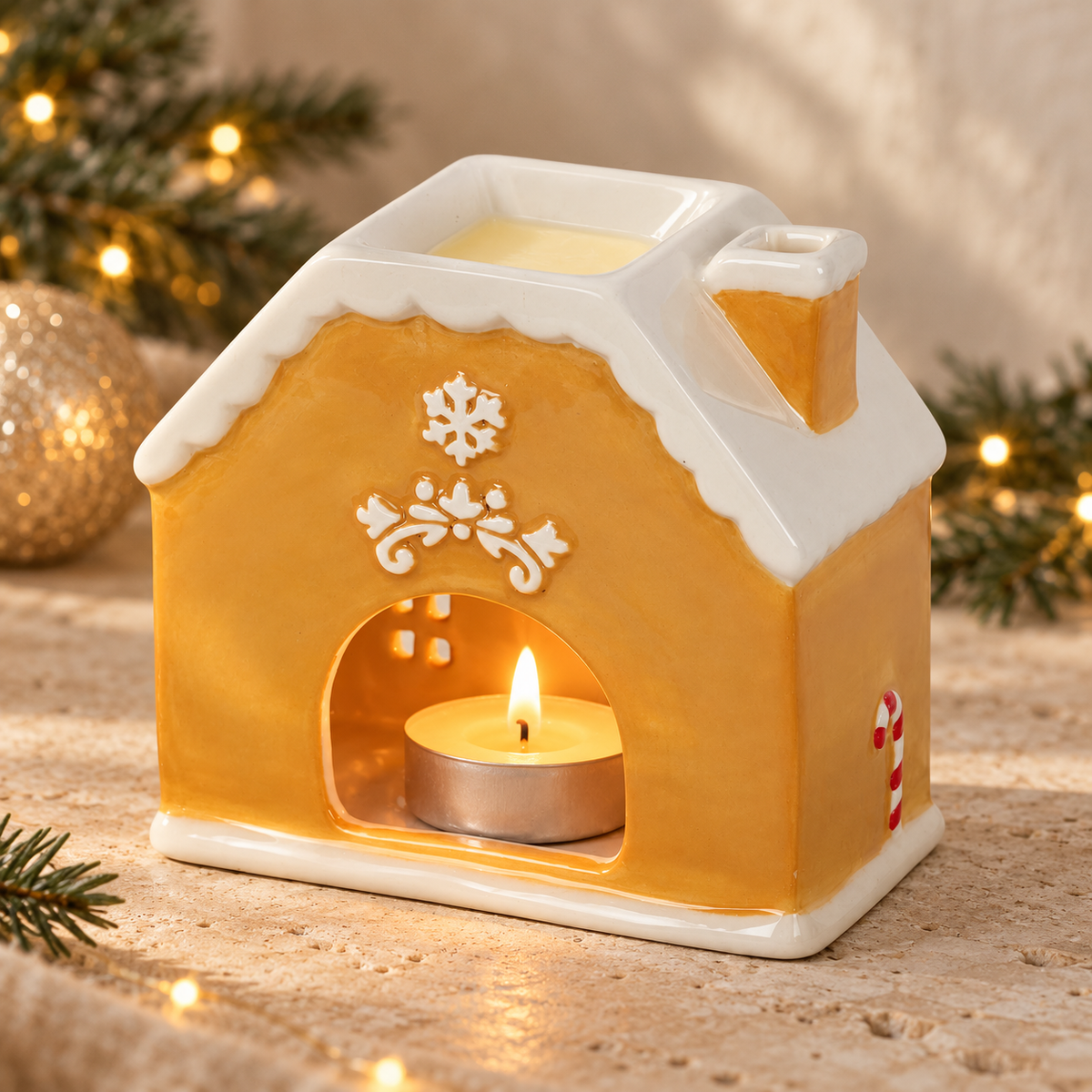 Quemador de wax melts · Casita de jengibre