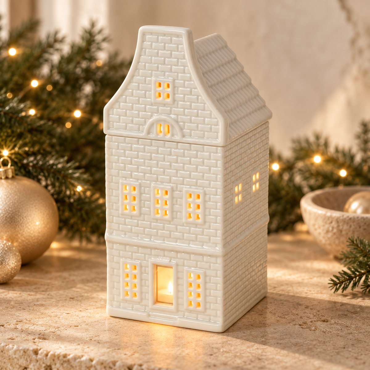 Quemador de wax melts · Casita holandesa