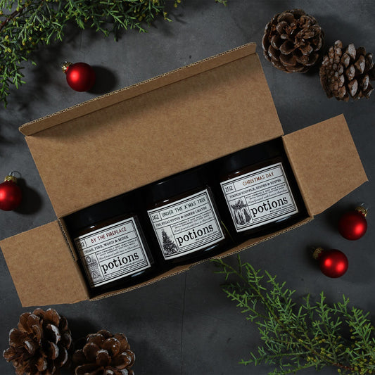 Christmas Box · Pack de 3 velas navideñas