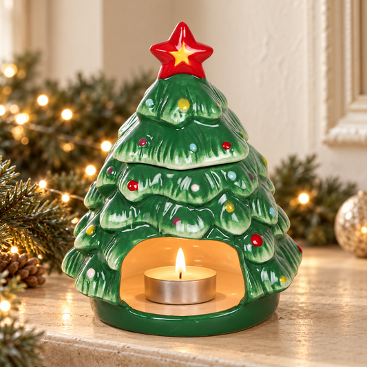 Quemador de wax melts · Árbol de Navidad