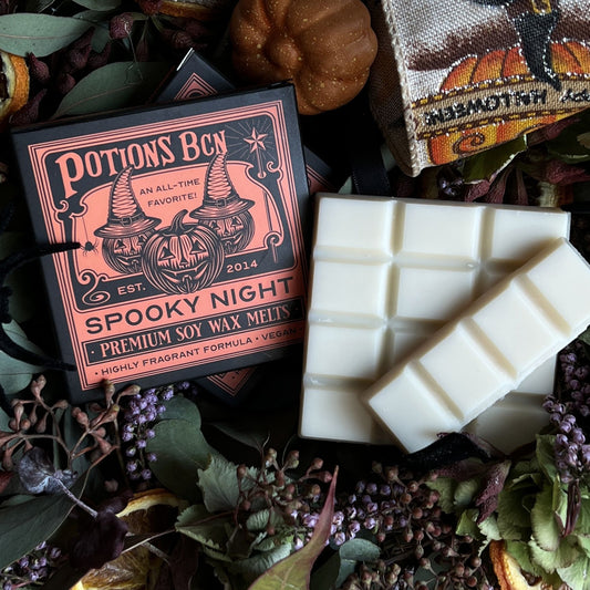 Wax Melt Spooky Night con aroma dulce y especiado en formato tableta.