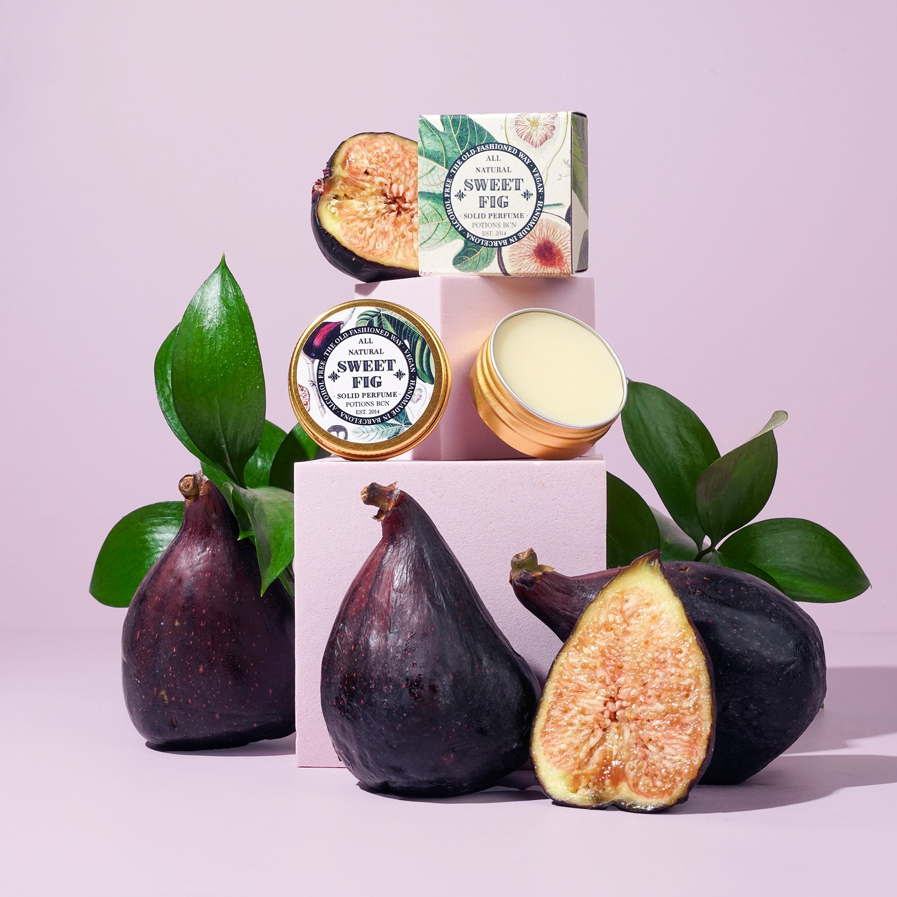 Perfume sólido Sweet Fig con aroma a higos mediterráneos.