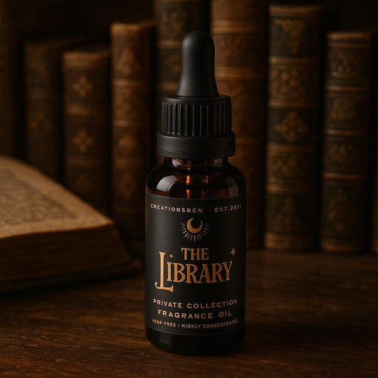 Fragrance Drops The Library con aroma cálido y amaderado de cedro y sándalo.